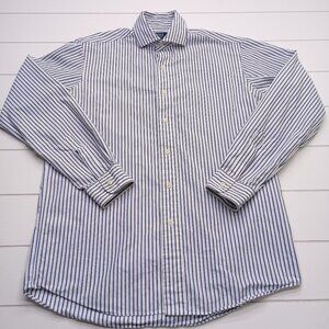 Polo Ralph Lauren Westerton Stripe Dress Shirt Men’s Small Two Ply Cotton